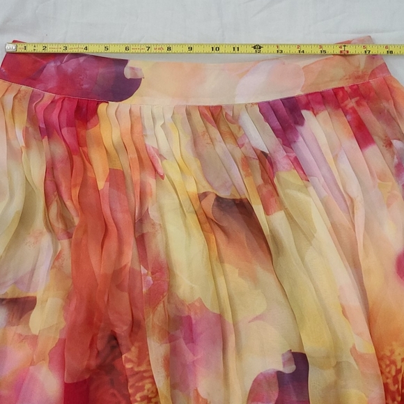 LIZ CLAIBORNE Skirt Floral Chiffon sz 14 Summery - Picture 4 of 7